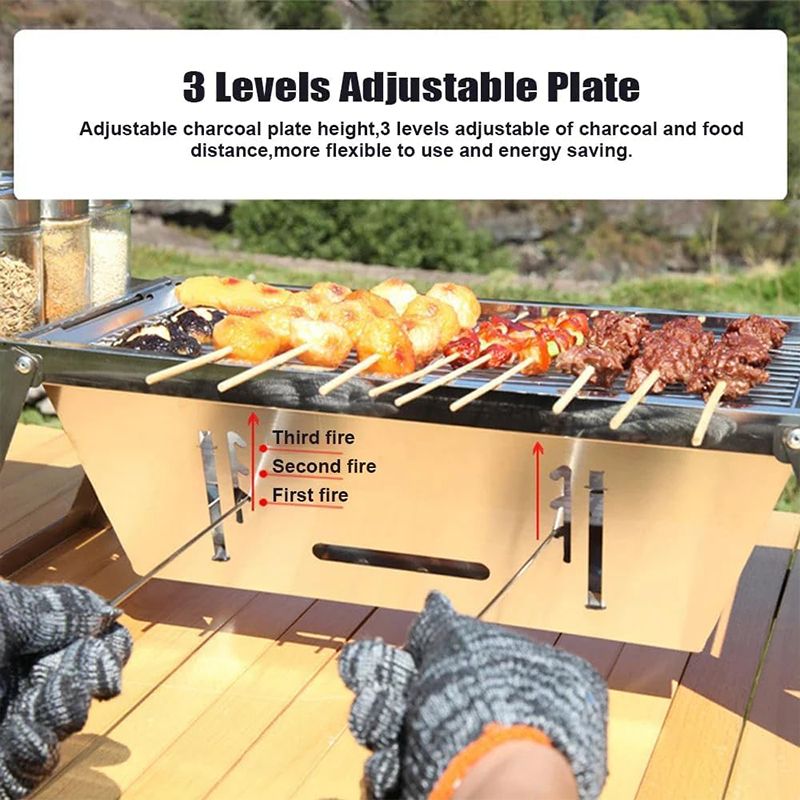 ✨✨🔥Klappbarer Edelstahl-Grill für draußen💥