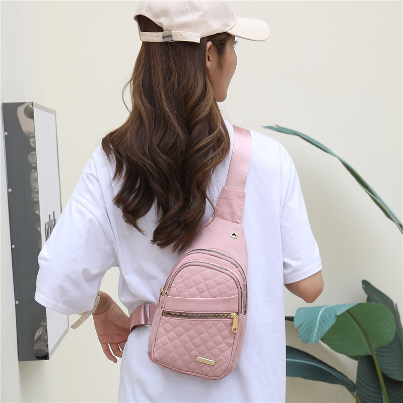 🔥 50 % RABATT ! 🛍️🎒 Leichte Metall-Brusttasche mit Reißverschluss und Kabeldurchführung – Exquisites Geschenk ✨🎁
