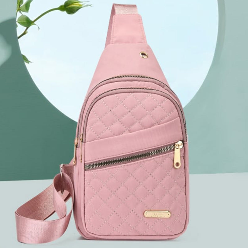 🔥 50 % RABATT ! 🛍️🎒 Leichte Metall-Brusttasche mit Reißverschluss und Kabeldurchführung – Exquisites Geschenk ✨🎁