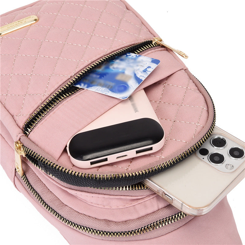 🔥 50 % RABATT ! 🛍️🎒 Leichte Metall-Brusttasche mit Reißverschluss und Kabeldurchführung – Exquisites Geschenk ✨🎁