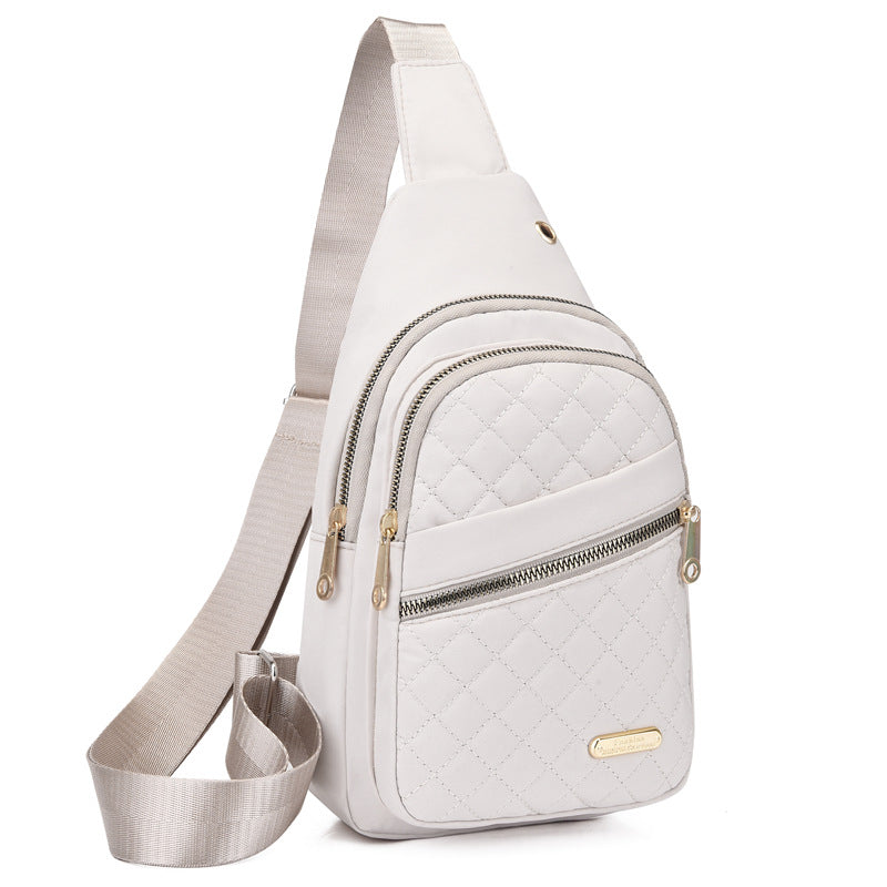 🔥 50 % RABATT ! 🛍️🎒 Leichte Metall-Brusttasche mit Reißverschluss und Kabeldurchführung – Exquisites Geschenk ✨🎁
