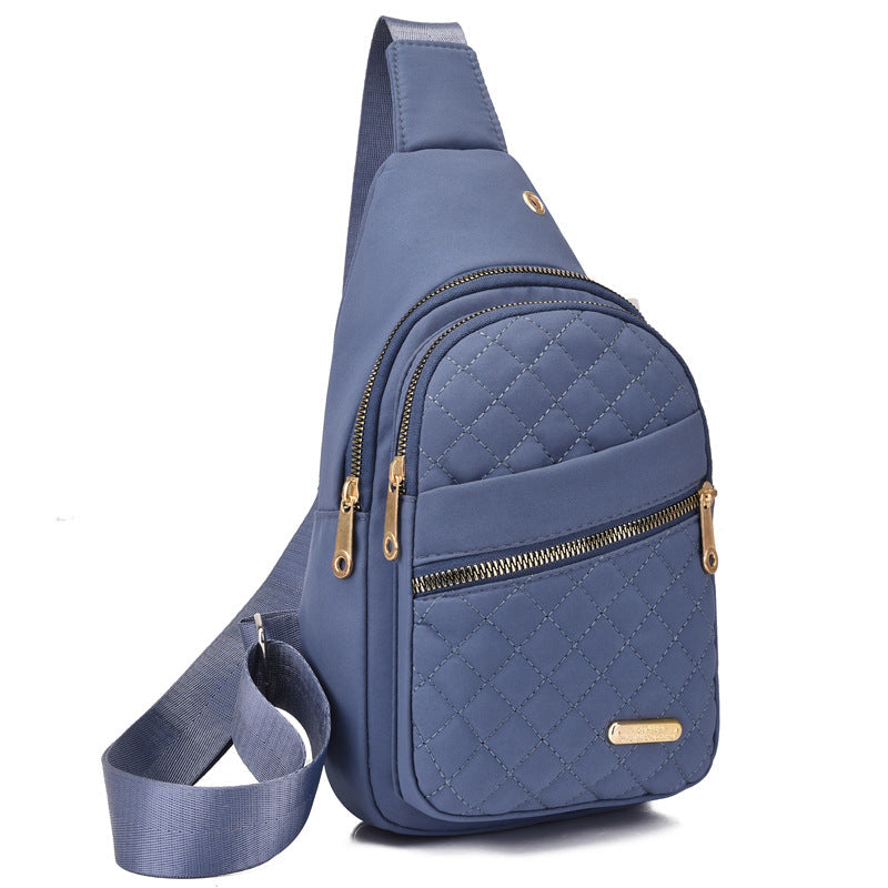 🔥 50 % RABATT ! 🛍️🎒 Leichte Metall-Brusttasche mit Reißverschluss und Kabeldurchführung – Exquisites Geschenk ✨🎁