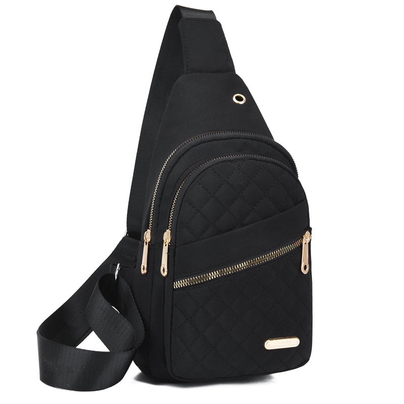🔥 50 % RABATT ! 🛍️🎒 Leichte Metall-Brusttasche mit Reißverschluss und Kabeldurchführung – Exquisites Geschenk ✨🎁