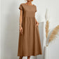 👗✨ 50% RABATT! Einfarbiges, ärmelloses, lockeres Taschenkleid aus Baumwolle – Leicht, lässig & perfekt für den Sommer 🌞