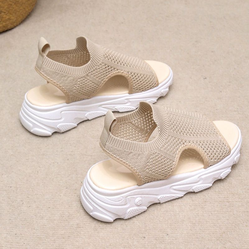 👡🔥 50% RABATT! Women‘s Casual Breathable Hollow Knitted Platform Sandals – Atmungsaktives Strickdesign, perfekt für heiße Tage 🌸✨