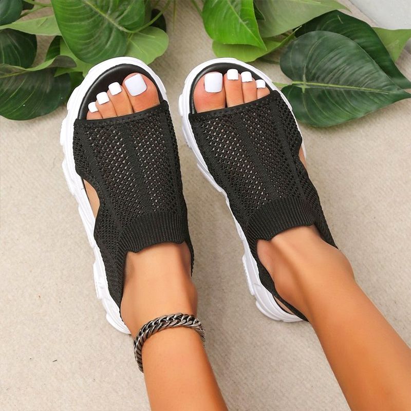 👡🔥 50% RABATT! Women‘s Casual Breathable Hollow Knitted Platform Sandals – Atmungsaktives Strickdesign, perfekt für heiße Tage 🌸✨