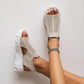 👡🔥 50% RABATT! Women‘s Casual Breathable Hollow Knitted Platform Sandals – Atmungsaktives Strickdesign, perfekt für heiße Tage 🌸✨