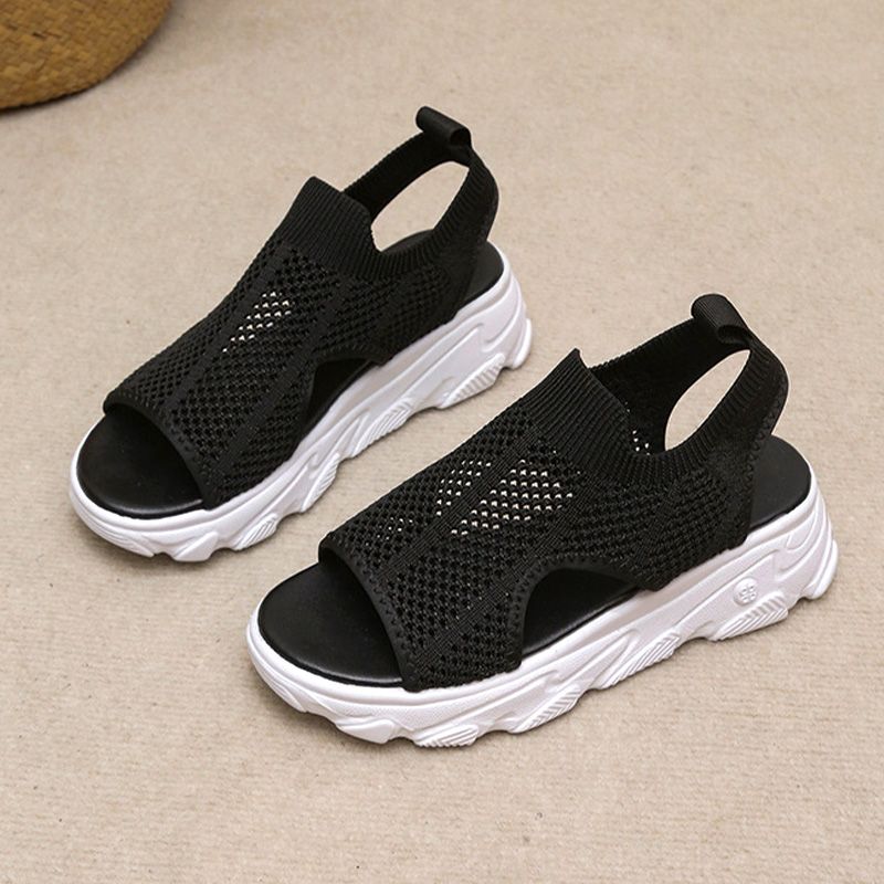 👡🔥 50% RABATT! Women‘s Casual Breathable Hollow Knitted Platform Sandals – Atmungsaktives Strickdesign, perfekt für heiße Tage 🌸✨