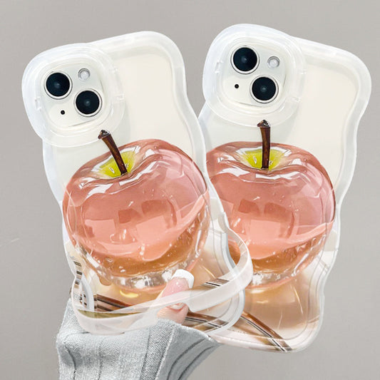 🍏🍎Transparente Handyhülle mit Apfelmuster für iPhone 16/15/14/13/12/11 Serie