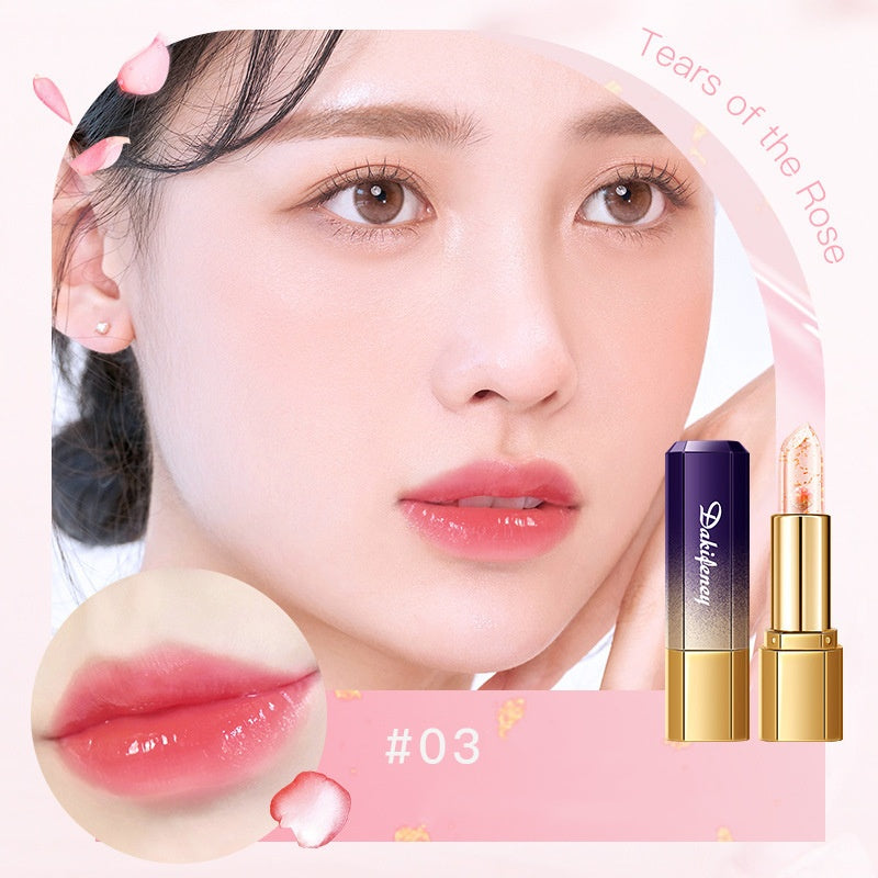 🔥 Der heißeste neue Petal Jelly Color Changing Lipstick 💄 Ernährende und feuchtigkeitsspendende Reparatur trockene Risse Kein Farbverlust, keine klebrige Tasse 😍!