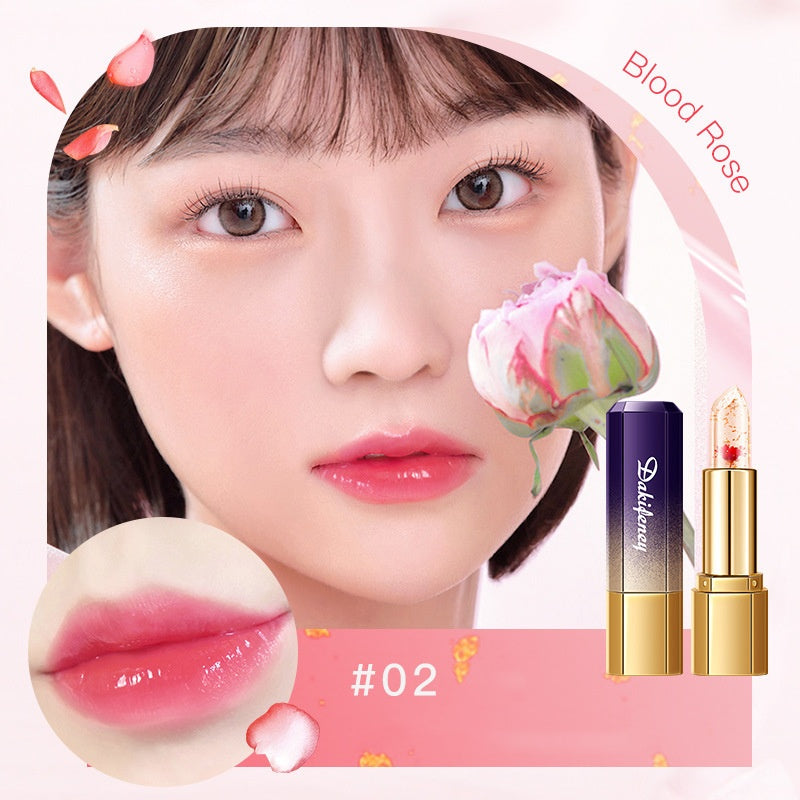 🔥 Der heißeste neue Petal Jelly Color Changing Lipstick 💄 Ernährende und feuchtigkeitsspendende Reparatur trockene Risse Kein Farbverlust, keine klebrige Tasse 😍!