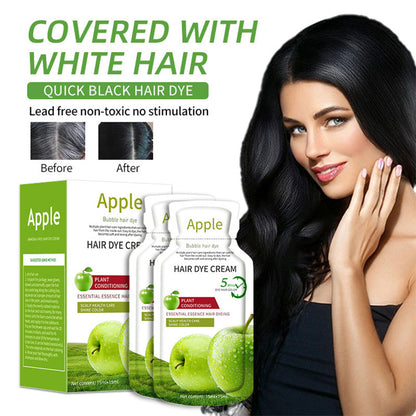 🍎Crème colorante pour cheveux à la pomme&amp;🌸Achetez-en 3 et offrez-en 2 – Coloration douce, couleur longue durée ! ✨