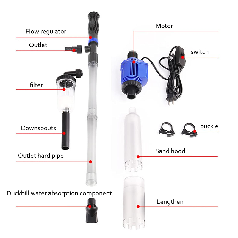 🐟🪸Elektrischer Saugnapf-Aquarium-Wasserwechsler-Filterreiniger