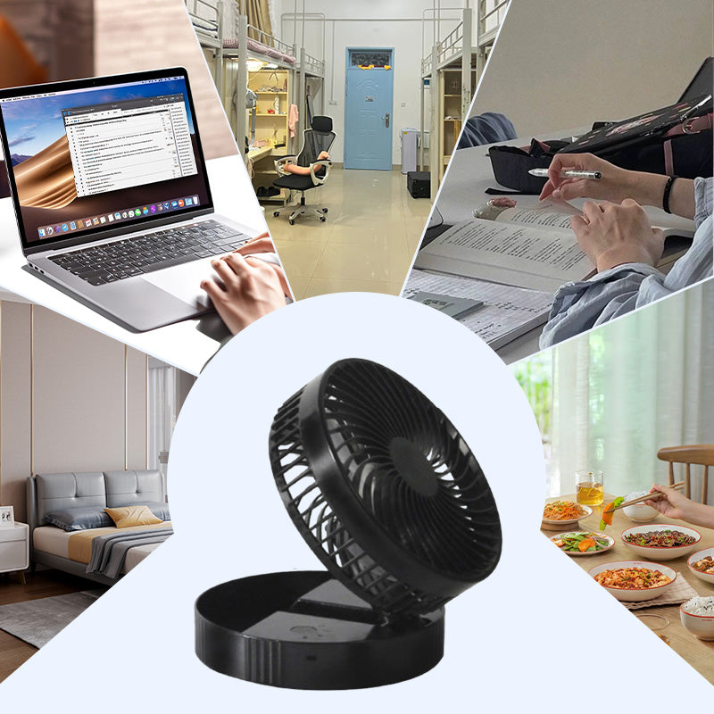 🍃✨ 50% RABATT! Wiederaufladbarer & faltbarer Mini-Ventilator – Kompakt, leise & perfekt für Reisen, Büro & heiße Tage 🔋