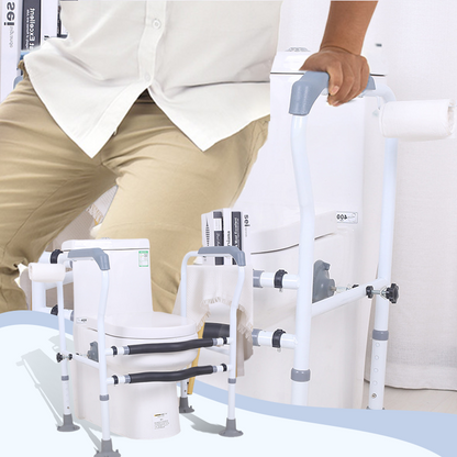 🔥 50% RABATT! 🚽 Senioren Toilettenstützgriff – Höhenverstellbare Aufstehhilfe mit Rutschfesten Armlehnen | Sicher & Komfortabel 🛡️