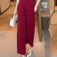 👚🌿 BEFRISTETES ANGEBOT: 50% RABATT! Zweiteiliges Damen-Set aus kurzarm-Top mit V-Ausschnitt und weiter Hose – Leicht, luftig & perfekt für Sommer, Strand & Urlaub ✨
