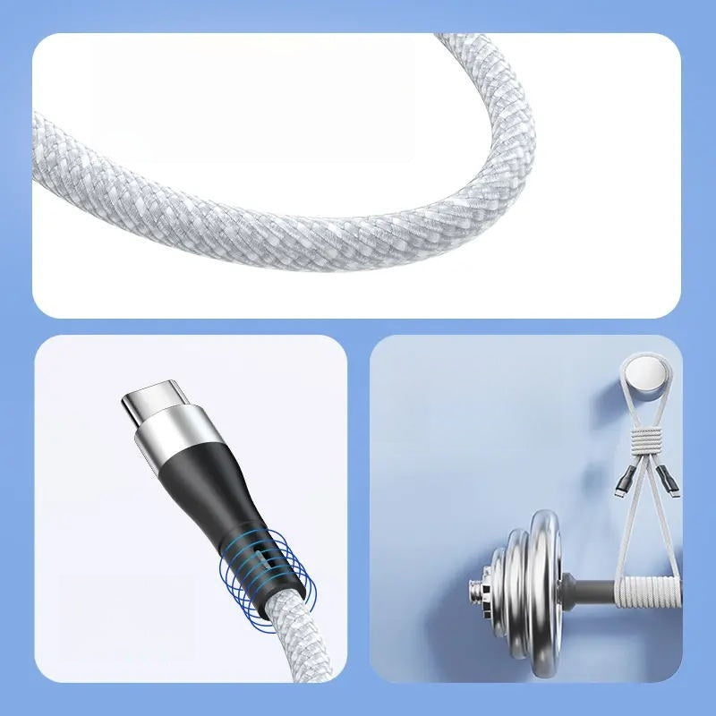 ⏳Kaufen Sie 1 und erhalten Sie 1 gratis für eine begrenzte Zeit⏰Multikompatibles magnetisches Schnelllade-Geflecht-Ladekabel