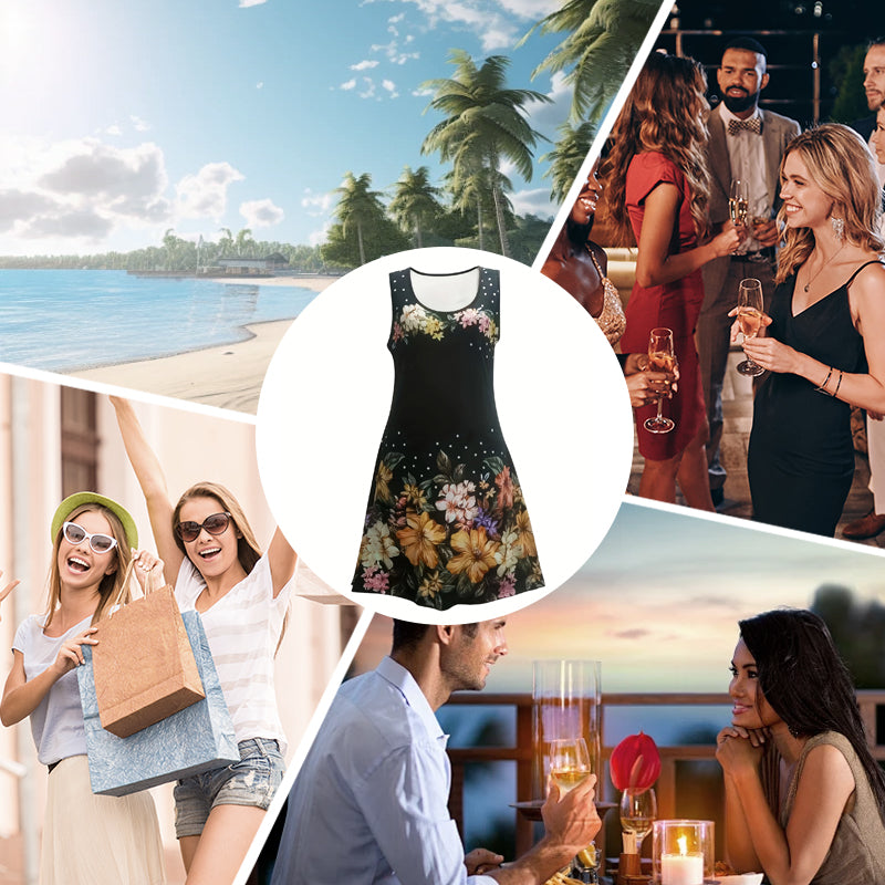 👗🌸 50% RABATT! Ärmelloses Blumenkleid für Frauen – Leicht, stylisch & perfekt für Sommer, Strand & Urlaub 💃✨