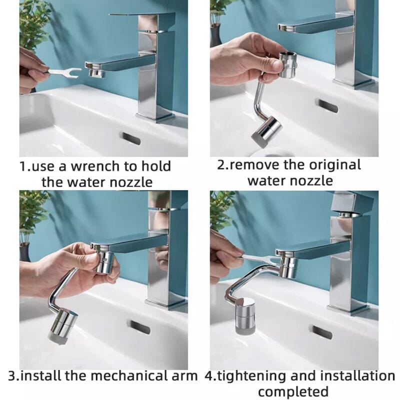 💦Universeller 1080° Schwenkarm-Wasserhahnaufsatz 🤖 Letzter Tag: Kaufe 2, erhalte 1 gratis‼️