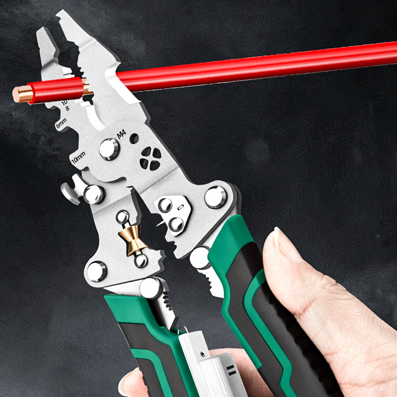 🎁 Kaufen 2, sparen 14,99 €! 💥✨ Multifunktionale klappbare Draht-Abisolierschere – Mit elektrischem Test 🛠️🌟