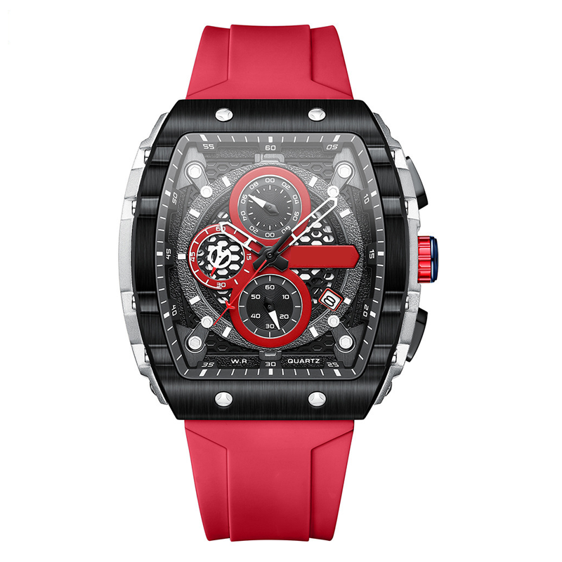 ⌚️🌈 Cyberpunk Futuristischer Stil – Multifunktionale Quarzuhr für Männer – Neon-Details, Luminous, Edelstahl