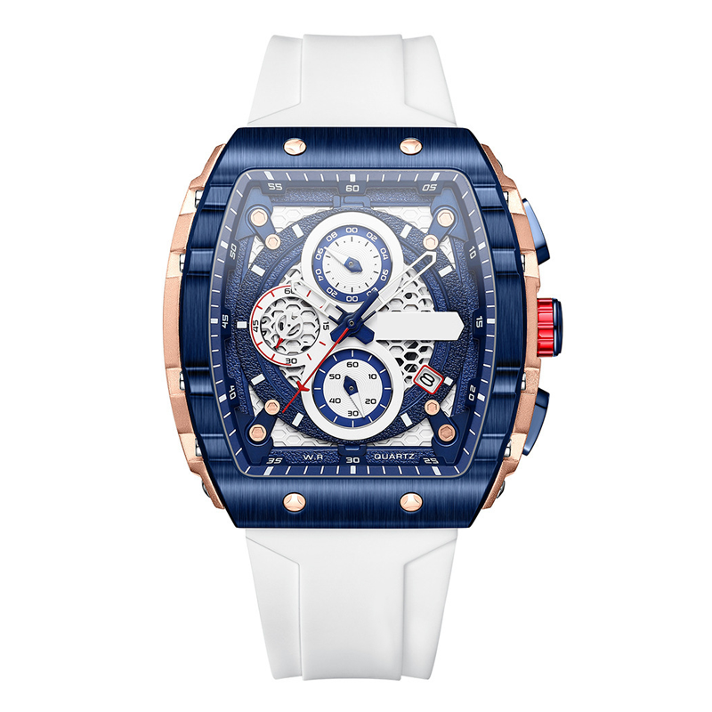 ⌚️🌈 Cyberpunk Futuristischer Stil – Multifunktionale Quarzuhr für Männer – Neon-Details, Luminous, Edelstahl