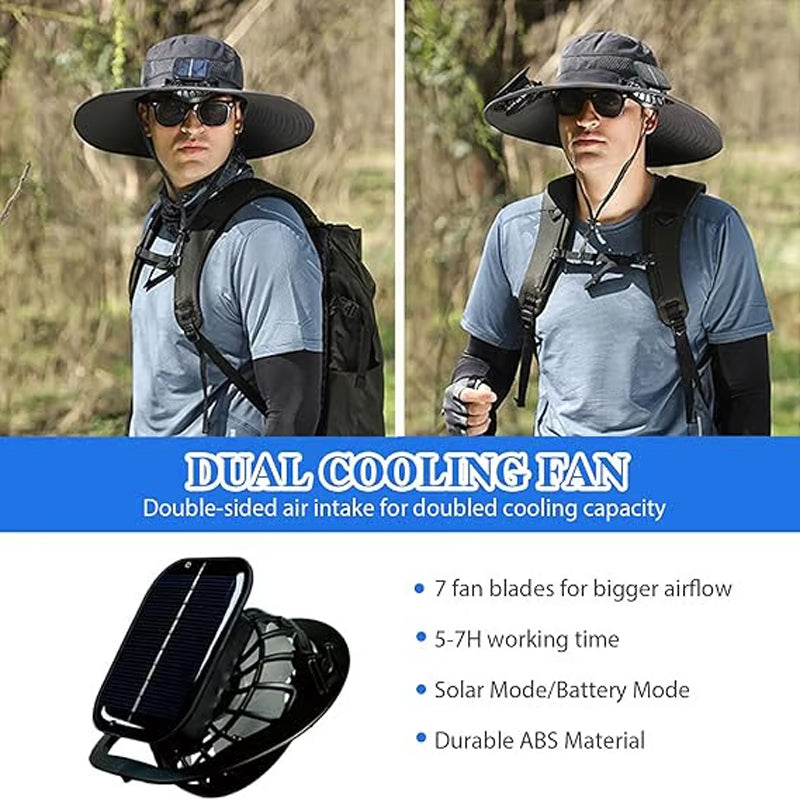 🧢☀️ 2026 NEUHEIT – 50% RABATT! Ultraleichter Solar-Ventilator-Sonnenhut (nur 300 g) – Leichterer als ein Baseball! UPF50+, 360° drehbar & USB-ladbar ✨