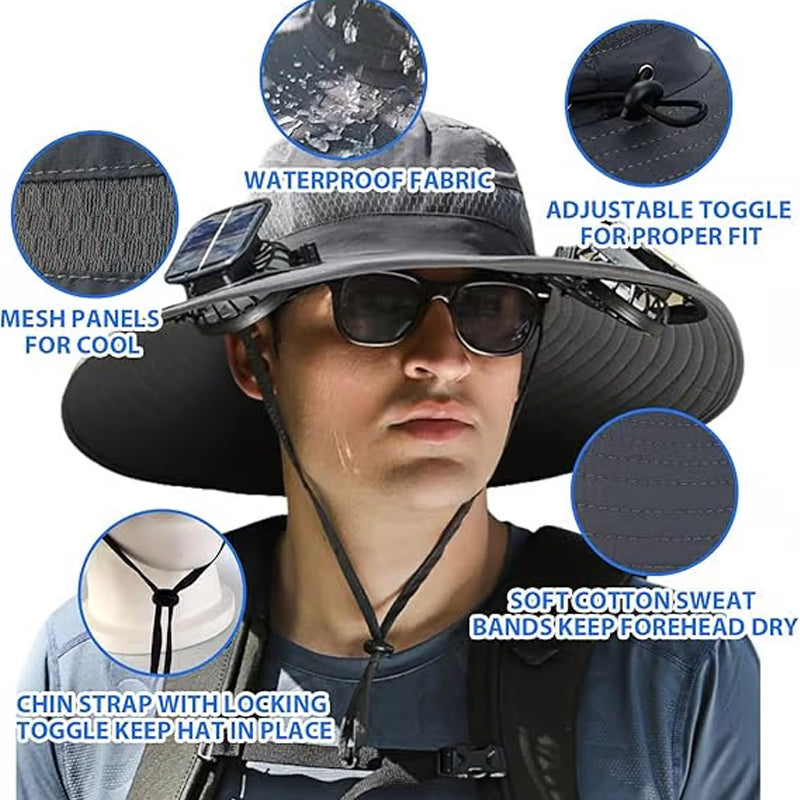 🧢☀️ 2026 NEUHEIT – 50% RABATT! Ultraleichter Solar-Ventilator-Sonnenhut (nur 300 g) – Leichterer als ein Baseball! UPF50+, 360° drehbar & USB-ladbar ✨