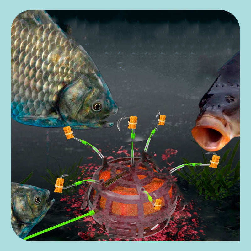 🔥 50 % RABATT! 🎣✨ 360° Schwimmender Köderkäfig-Angelhaken – Effektiv & langlebig 🐟💥