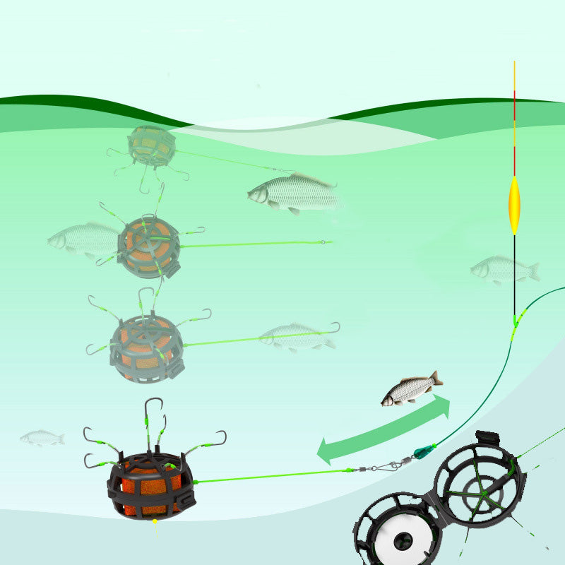🔥 50 % RABATT! 🎣✨ 360° Schwimmender Köderkäfig-Angelhaken – Effektiv & langlebig 🐟💥