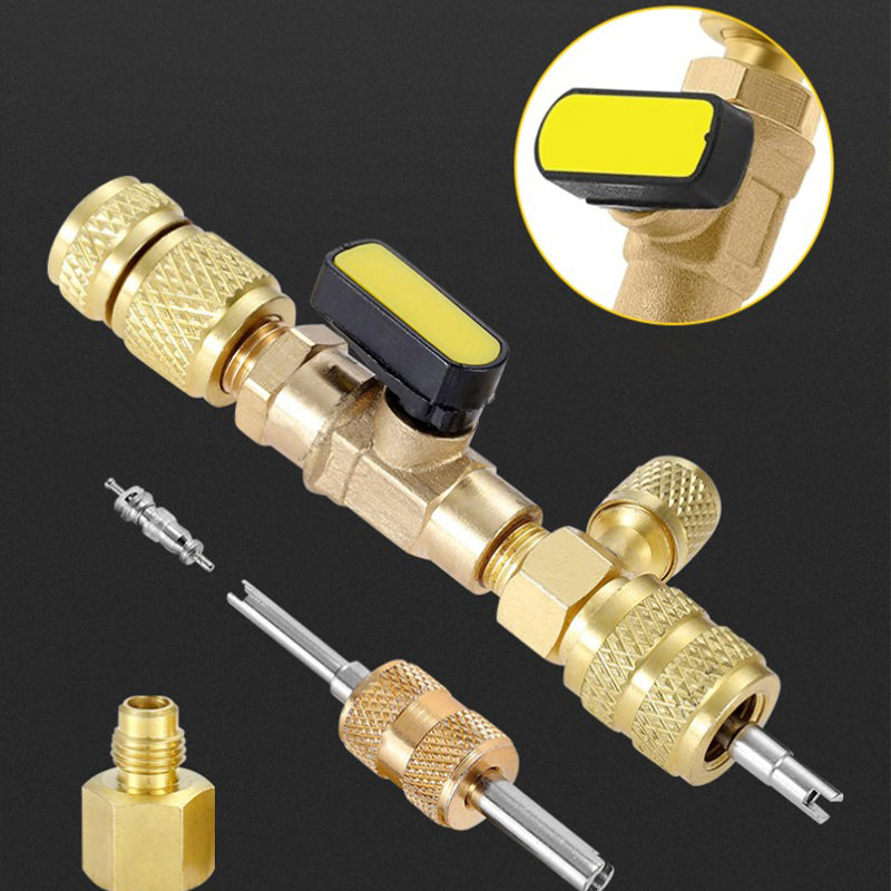 🔧❄️ 50% RABATT JETZT! AC-Ventileinsatz-Ausbauwerkzeug – SAE 1/4" & 5/16", 10 Ersatzeinsätze, aus massivem Messing ✨