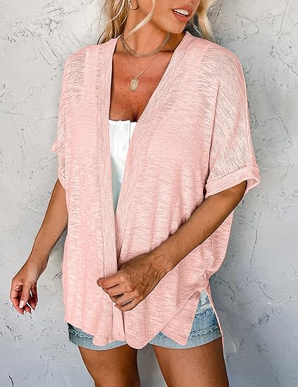 Sommer-Sonderangebot: 50% Rabatt!🏳️‍🌈Neue, stylische, fließende Kurzarm-Strickjacke (Modelljahr 2026)