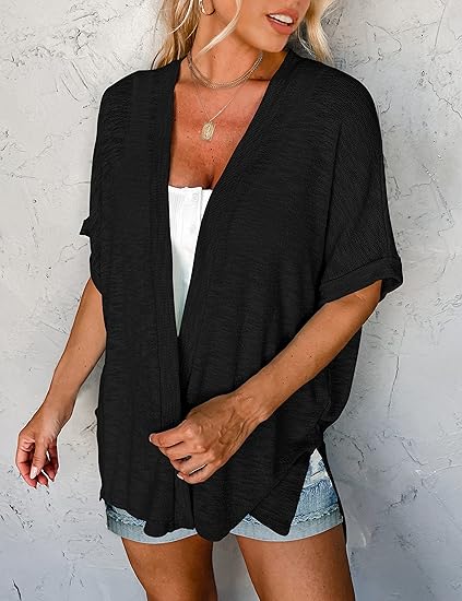 Sommer-Sonderangebot: 50% Rabatt!🏳️‍🌈Neue, stylische, fließende Kurzarm-Strickjacke (Modelljahr 2026)