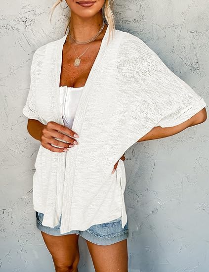Sommer-Sonderangebot: 50% Rabatt!🏳️‍🌈Neue, stylische, fließende Kurzarm-Strickjacke (Modelljahr 2026)