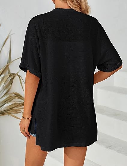 Sommer-Sonderangebot: 50% Rabatt!🏳️‍🌈Neue, stylische, fließende Kurzarm-Strickjacke (Modelljahr 2026)