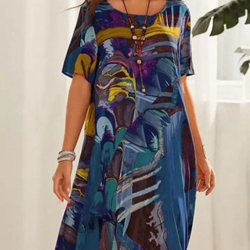 🌺⏰ ZEITLICH BEGRENZTER RABATT – 50%! Fließendes Kleid in leuchtenden Tropenfarben – Leicht, feminin & perfekt für Urlaub, Strand oder Sommerfeste 🏝️