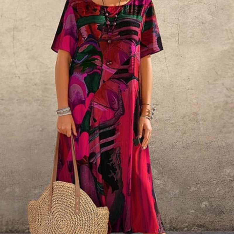 🌺⏰ ZEITLICH BEGRENZTER RABATT – 50%! Fließendes Kleid in leuchtenden Tropenfarben – Leicht, feminin & perfekt für Urlaub, Strand oder Sommerfeste 🏝️