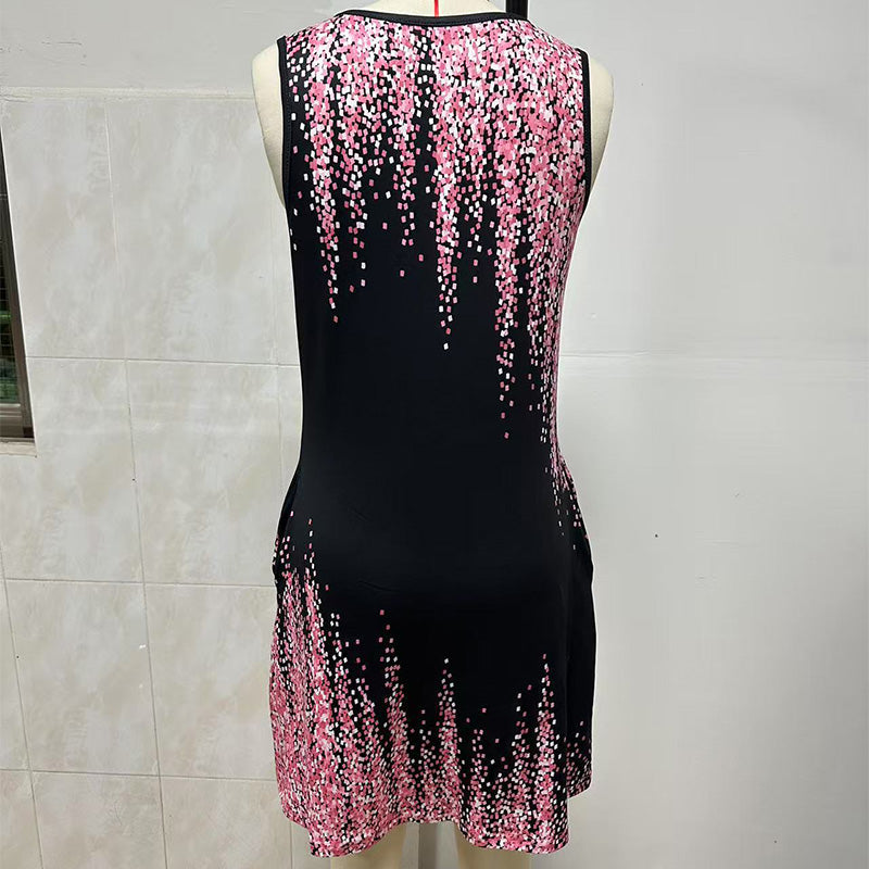 ⏳ 50% RABATT! Modisches ärmelloses Minikleid mit Druck für Damen – Leicht, stylisch & perfekt für den Sommer ☀️👗