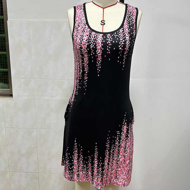 ⏳ 50% RABATT! Modisches ärmelloses Minikleid mit Druck für Damen – Leicht, stylisch & perfekt für den Sommer ☀️👗
