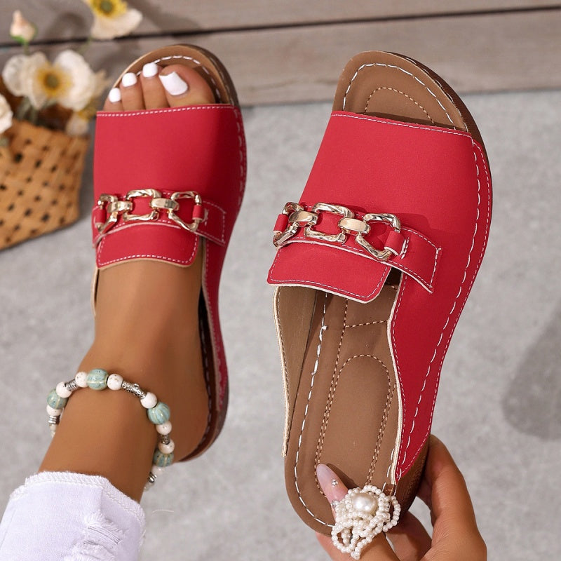 👡64% zeitlich begrenzter Rabatt✨Orthopädische Sandalen mit goldener Schnalle