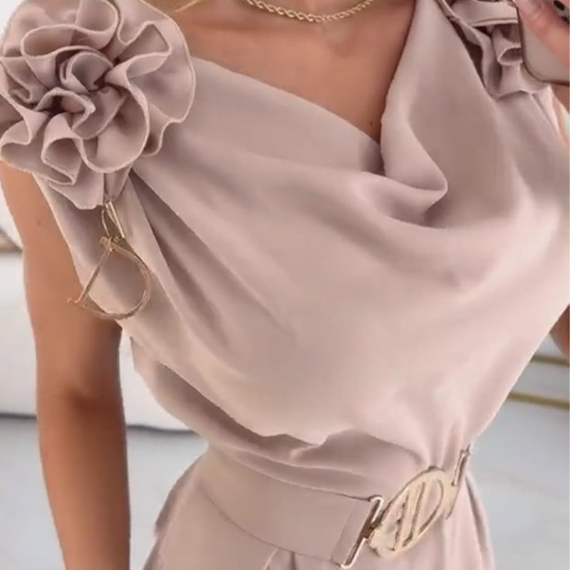 ✨Ärmelloser Jumpsuit für Frauen mit Blumenverzierung