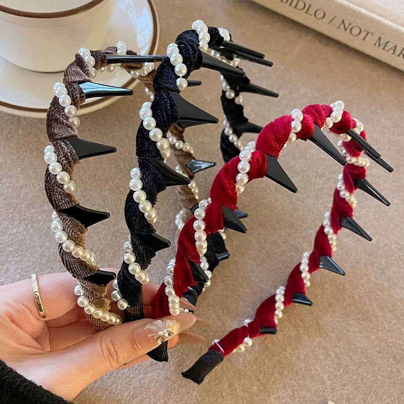 🏆✨Heißer Verkauf🔥Vintage High Cranium Artificial Pearl Hairband （64% Rabatt）