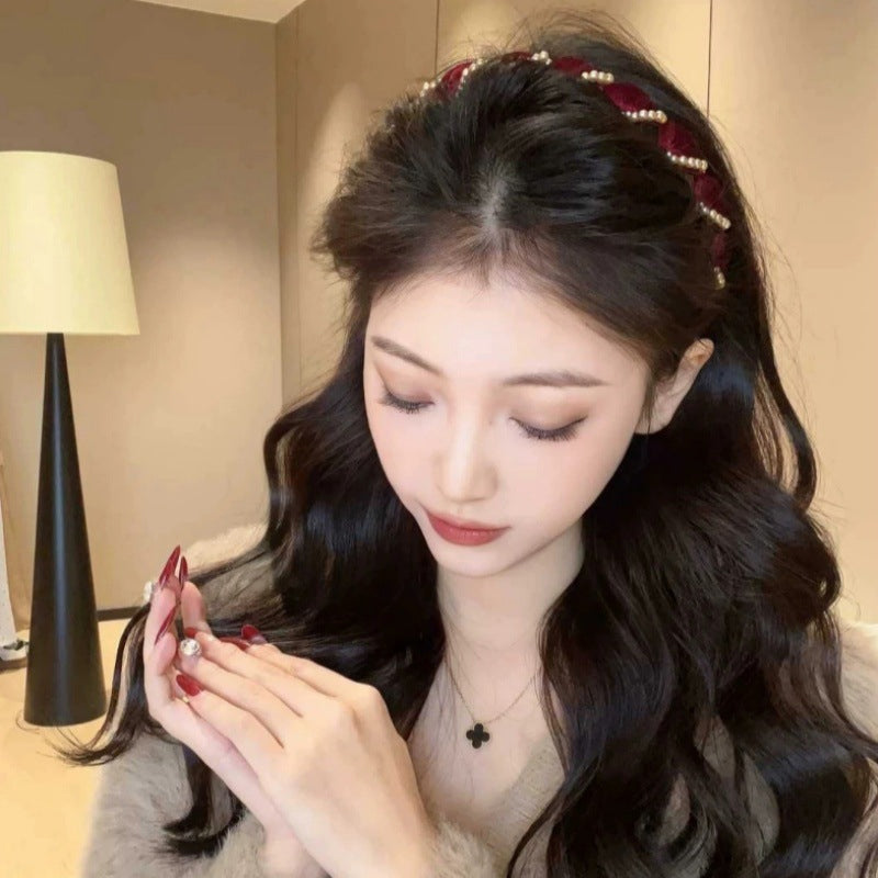 🏆✨Heißer Verkauf🔥Vintage High Cranium Artificial Pearl Hairband （64% Rabatt）