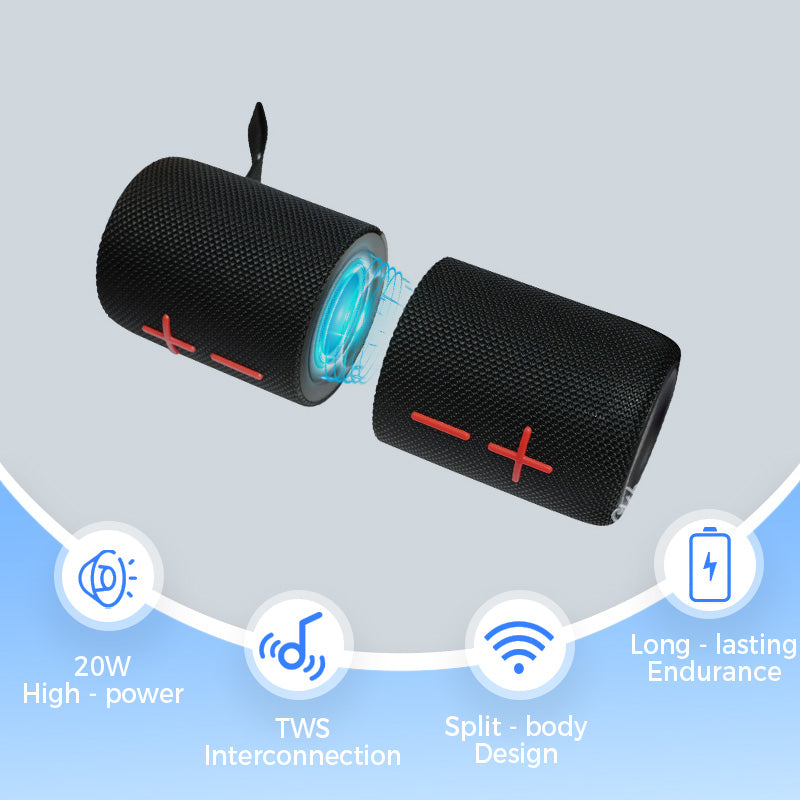 🔊🔥 50% RABATT! 2-in-1 Magnetischer Teilbarer Bluetooth-Lautsprecher – 20W Stereo-Sound, IPX5 wasserdicht, 24h Akku – Perfekt für Outdoor & Party 🎵💥
