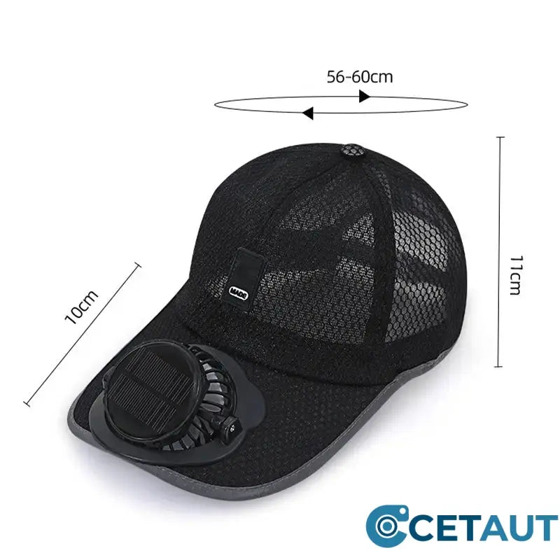 ❄️Sommerfrische 50 % Rabatt!🌀 Baseballkappe mit Solarventilator – 360° drehbar, 16h Laufzeit, UPF50+ – ideal für Garten, Wandern & heiße Tage