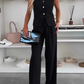 🌸Set aus ärmellosem Oberteil und langer Hose für Damen