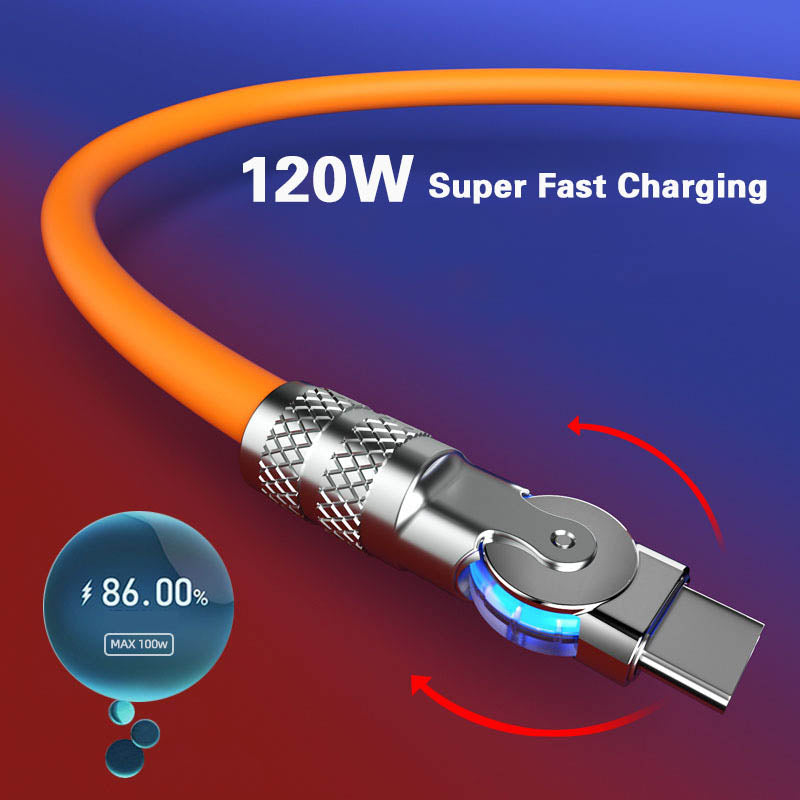 🎉Neujahrs-Hot-Sale mit 50 % Rabatt🎁180° Anti-Break Schnelllade-Datenkabel (120W)