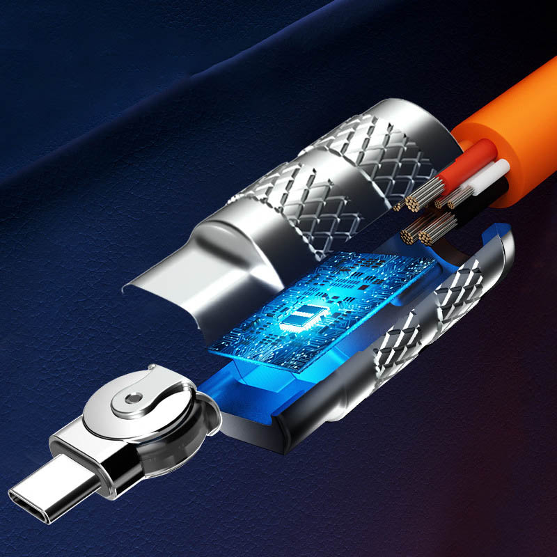 🎉Neujahrs-Hot-Sale mit 50 % Rabatt🎁180° Anti-Break Schnelllade-Datenkabel (120W)