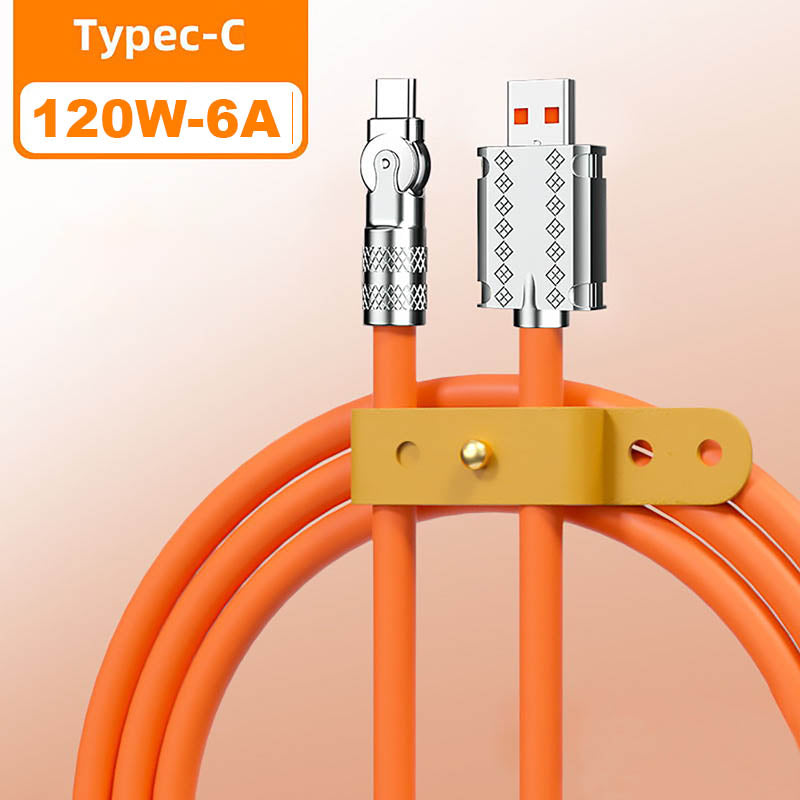 🎉Neujahrs-Hot-Sale mit 50 % Rabatt🎁180° Anti-Break Schnelllade-Datenkabel (120W)