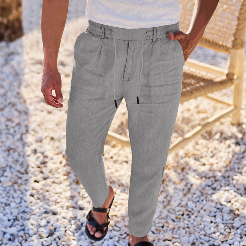 👖✨ 50% RABATT! Herren lockere Freizeithose mit Kordelzug – Verstellbarer Bund, praktische Schrägtaschen, lässiger Stil – Perfekt für Alltag & Freizeit 🌿